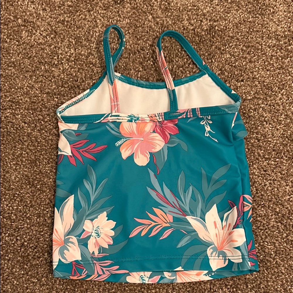 OSHKOSH B’GOSH Teal Floral Kids Swim Set 18M - Picture 3 of 3